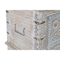 Truhe DKD Home Decor 88 x 40 x 45 cm Weiß Messing Mango-Holz