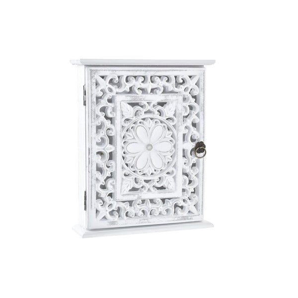 Schlüsselschrank DKD Home Decor Weiß Holz MDF (22 x 6 x 26 cm)