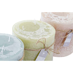 Kerze DKD Home Decor Vanille Wachs Grundlegend (12 x 12 x 12 cm) (3 Stück)