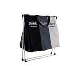 Korb für schmutzige Wäsche DKD Home Decor Biegsam Dreifach Metall Polyester (67 x 33 x 61 cm)