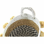 Korb-Set DKD Home Decor Weiß Schwarz Beige Seegras 34 x 33 x 26 cm 2 Stücke