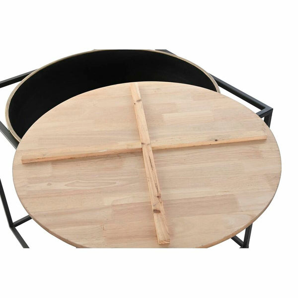 Beistelltisch DKD Home Decor Braun Schwarz Holz Metall 64 x 64 x 62,5 cm