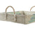 Tablettset DKD Home Decor Weiß türkis natürlich 48 x 38 x 15 cm (2 Stück)