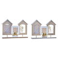Fotorahmen DKD Home Decor Holz Blume natürlich (42 x 7 x 29 cm) (2 Stück)