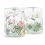 Seifenspender DKD Home Decor Tropical Kristall Bunt ABS (10 x 8 x 17 cm) (2 Stück)