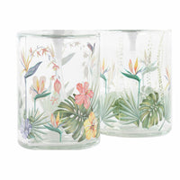 Seifenspender DKD Home Decor Tropical Kristall Bunt ABS (10 x 8 x 17 cm) (2 Stück)