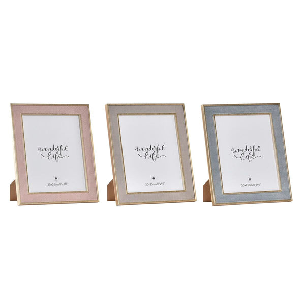 Fotorahmen DKD Home Decor Kristall Holz MDF (26 x 2 x 31 cm) (3 Stück)
