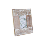 Fotorahmen DKD Home Decor Kristall Elefant Braun Weiß Mango-Holz Indianer (23 x 1,5 x 28 cm)