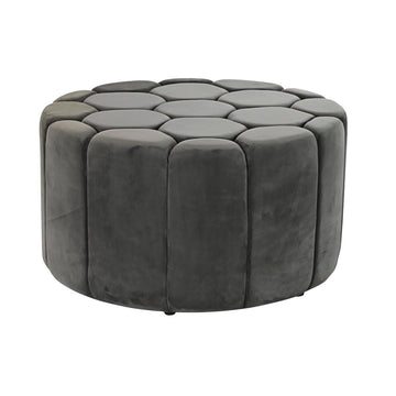 Fußstütze DKD Home Decor Grau 30 % Polyester (85 x 85 x 48 cm)