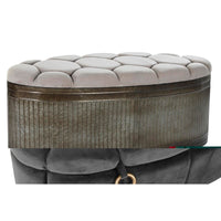 Hocker DKD Home Decor Grau Metall (Restauriert A)