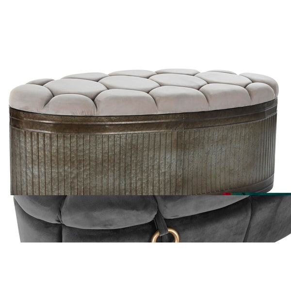 Hocker DKD Home Decor Grau Metall (Restauriert A)
