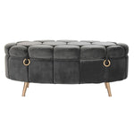 Hocker DKD Home Decor Grau Metall (Restauriert A)