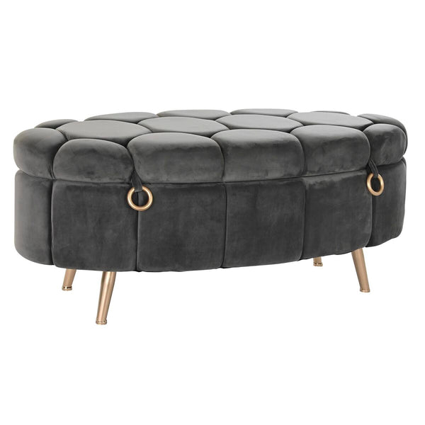 Hocker DKD Home Decor Grau Metall (Restauriert A)
