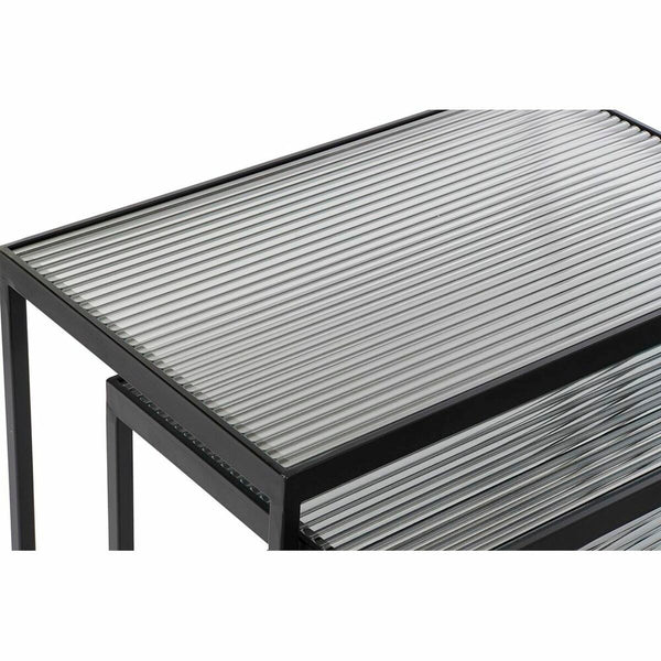 3er-Set Tischchen DKD Home Decor Schwarz 58 x 36,5 x 53,5 cm