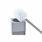 Toilettenbürste DKD Home Decor Scandi Silberfarben Grau Edelstahl Aluminium Harz (9,5 x 9,5 x 37 cm)