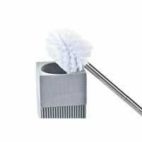 Toilettenbürste DKD Home Decor Scandi Silberfarben Grau Edelstahl Aluminium Harz (9,5 x 9,5 x 37 cm)