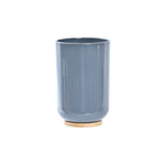 Badezimmer Set DKD Home Decor natürlich Grau Orange Koralle Aluminium Bambus PS Moderne (9 x 7 x 16 cm) (2 Stück) (7 x 7 x 16 cm