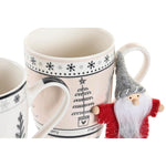 Henkelbecher DKD Home Decor Rosa Schwarz Bone China Porzellan (360 ml) (2 Stück)