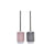 Toilettenbürste DKD Home Decor Grau Rosa Silberfarben Hellrosa Metall Aluminium Dolomite Urban 9,8 x 9,8 x 39 cm (2 Stück)