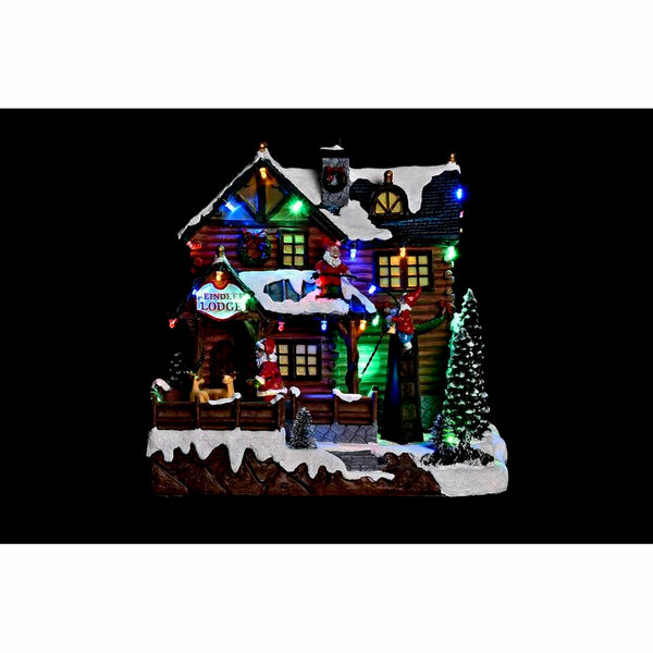 Minihaus DKD Home Decor Bunt Musikalisch 25,5 x 21 x 25 cm Beweglichen LED Leicht