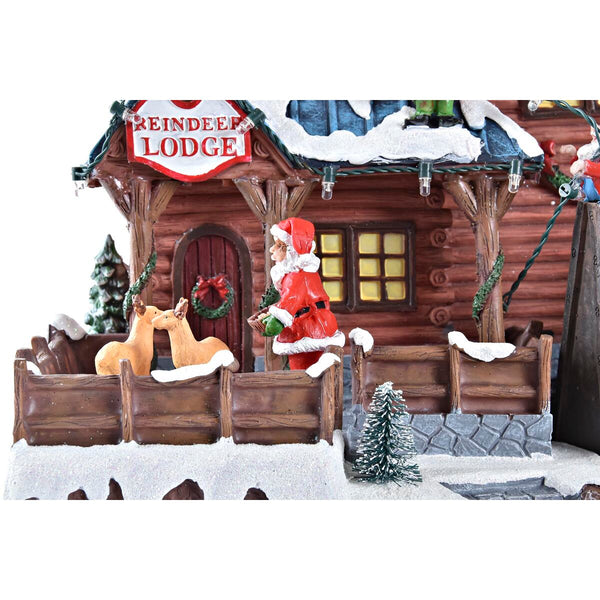 Minihaus DKD Home Decor Bunt Musikalisch 25,5 x 21 x 25 cm Beweglichen LED Leicht