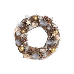 Weihnachtskranz DKD Home Decor natürlich Gold Braun Ananas (34 x 34 x 8 cm)