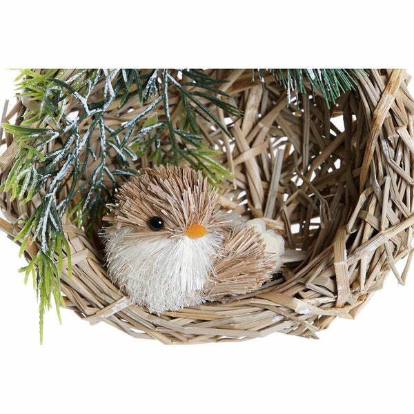 Weihnachtsschmuck DKD Home Decor Polyester Rattan (14 x 11 x 15 cm) (2 Stück)