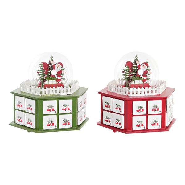 Adventskalender DKD Home Decor Holz (22 x 19 x 20 cm) (2 Stück)