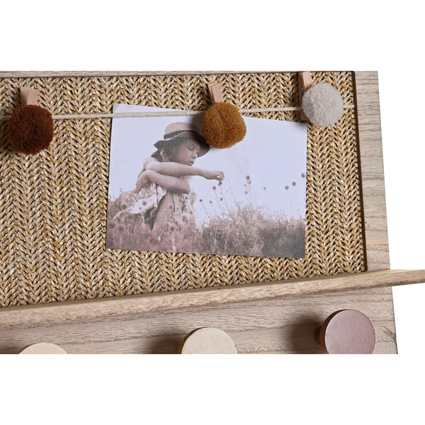 Garderobe DKD Home Decor natürlich Bunt Faser Holz MDF (45 x 6 x 24 cm)