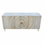 Anrichte DKD Home Decor Weiß Gold Metall Mango-Holz 160 x 45 x 75 cm