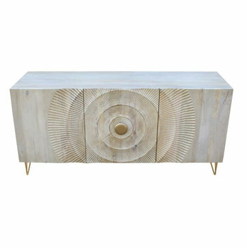 Anrichte DKD Home Decor Weiß Gold Metall Mango-Holz 160 x 45 x 75 cm