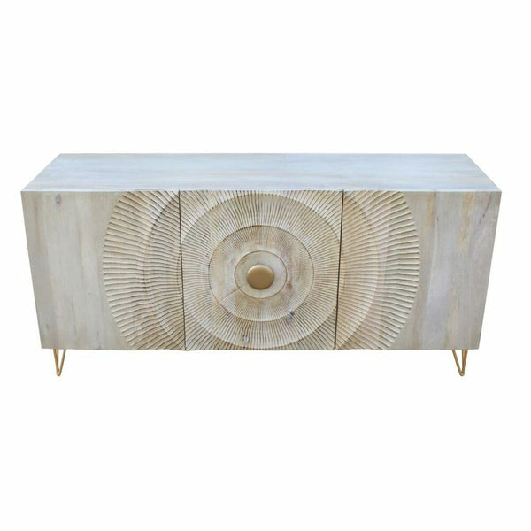 Anrichte DKD Home Decor Weiß Gold Metall Mango-Holz 160 x 45 x 75 cm