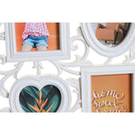 Fotorahmen DKD Home Decor 8 fotos Kristall Weiß PP (58 x 2 x 37,5 cm) (2 Stück)
