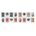 Fotorahmen DKD Home Decor 8 fotos Kristall Weiß PP (58 x 2 x 37,5 cm) (2 Stück)