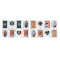Fotorahmen DKD Home Decor 8 fotos Kristall Weiß PP (58 x 2 x 37,5 cm) (2 Stück)