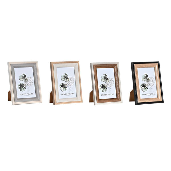 Fotorahmen DKD Home Decor Grau Beige Braun Weiß Tropical Holz MDF (15 x 1,5 x 20 cm) (4 Stück)