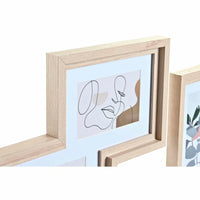 Bilderrahmen für die Wand DKD Home Decor Urban Kristall natürlich Bunt Holz MDF (40 x 1,5 x 50 cm)