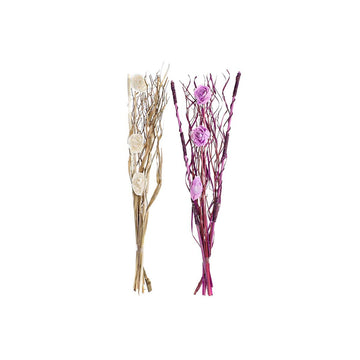 Strauss DKD Home Decor Rosa Lila Weiß Getrocknete Blume (30 x 30 x 100 cm) (2 Stück)