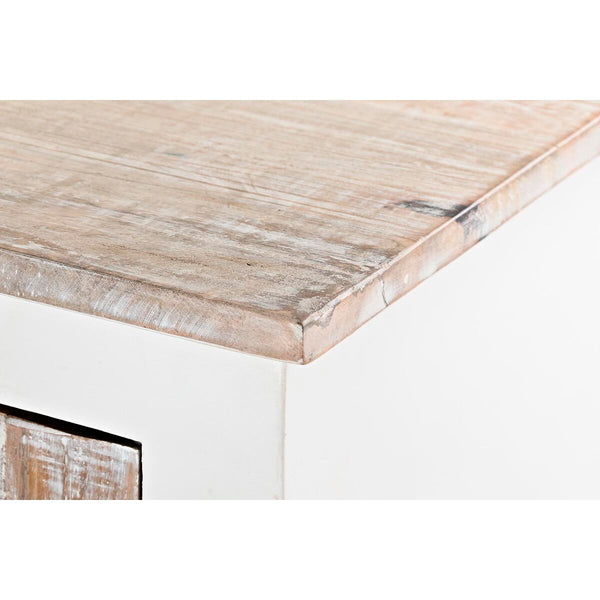 Anrichte DKD Home Decor Weiß natürlich Hellbraun Mango-Holz 210 x 40 x 82 cm