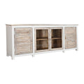 Anrichte DKD Home Decor Weiß natürlich Hellbraun Mango-Holz 210 x 40 x 82 cm