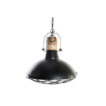 Deckenlampe DKD Home Decor 52 x 52 x 57 cm Schwarz Braun Eisen Mango-Holz 50 W