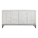 Anrichte DKD Home Decor   Weiß Metall Mango-Holz 150 x 38 x 80 cm