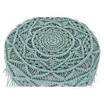 Fußstütze DKD Home Decor 53 x 53 x 31 cm natürlich Holz Braun grün 50 x 50 x 30 cm Makramee Boho