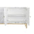 Anrichte DKD Home Decor Weiß Messing Mango-Holz 157 x 43 x 84 cm 153 x 43 x 84 cm Rhombusse