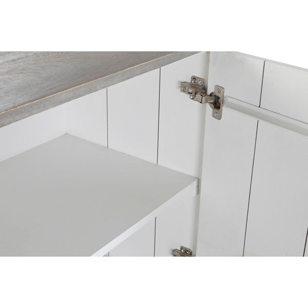Anrichte DKD Home Decor Weiß Grau Gold Metall Mango-Holz 152 x 43 x 84 cm