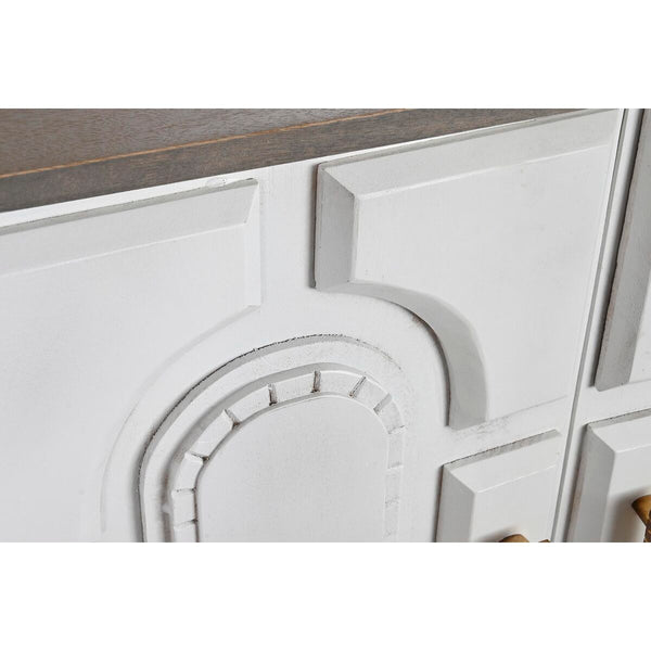 Anrichte DKD Home Decor Weiß Grau Gold Metall Mango-Holz 152 x 43 x 84 cm