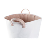 Korb für schmutzige Wäsche DKD Home Decor Grau Rosa Polyester (50 x 30 x 60 cm) (2 Stück)