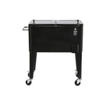 Tragbarer Kühlschrank DKD Home Decor 74 x 43 x 83 cm Schwarz Stahl Aluminium Polypropylen 56 L