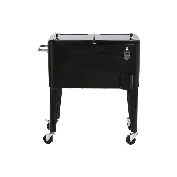 Tragbarer Kühlschrank DKD Home Decor 74 x 43 x 83 cm Schwarz Stahl Aluminium Polypropylen 56 L