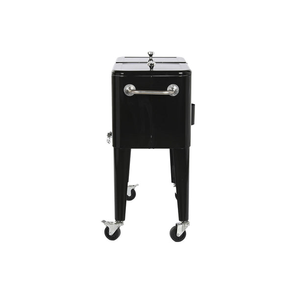 Tragbarer Kühlschrank DKD Home Decor 74 x 43 x 83 cm Schwarz Stahl Aluminium Polypropylen 56 L